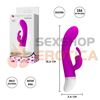 Vibrador siliconado con estimulador de clitoris y 30 velocidades